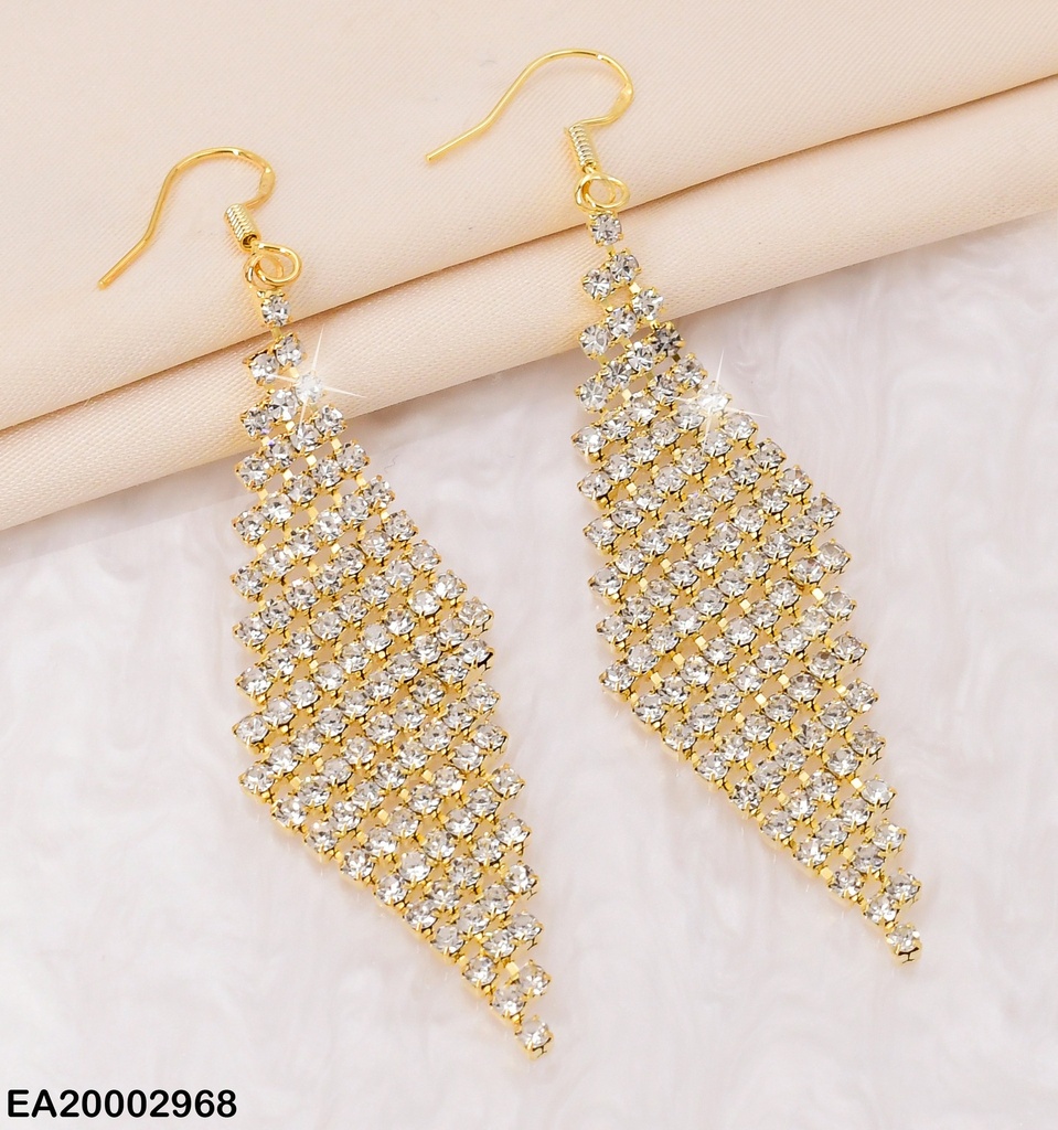 ARETES ZIRC/ ROMBO ZIRC ESTILO LLUVIA/ EE1776-297