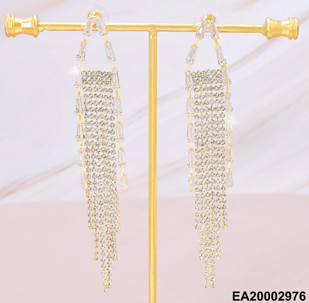 ARETES CROQUI TRIANGULO ZIRCONIAS C/LINEAS EE1143-132
