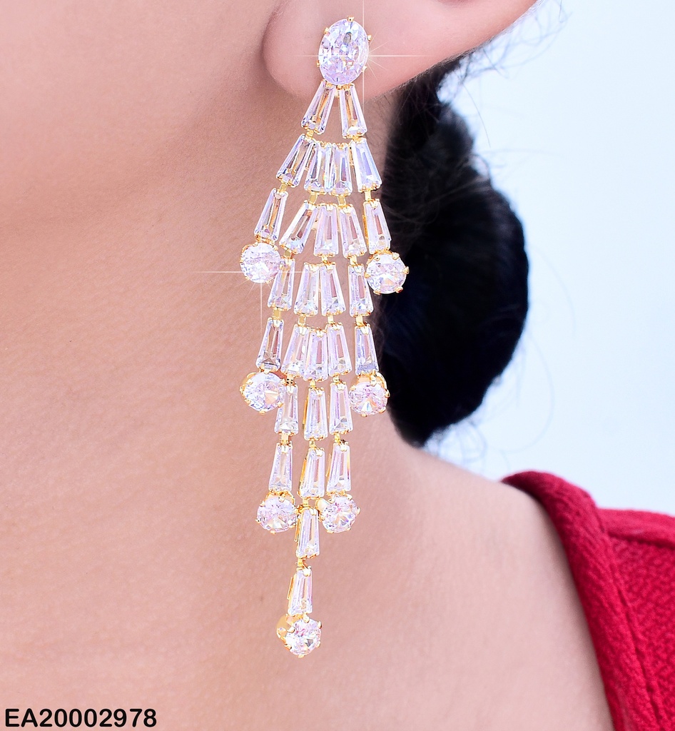 ARETES ZIRCONIAS EN CASCADA EE1141-132
