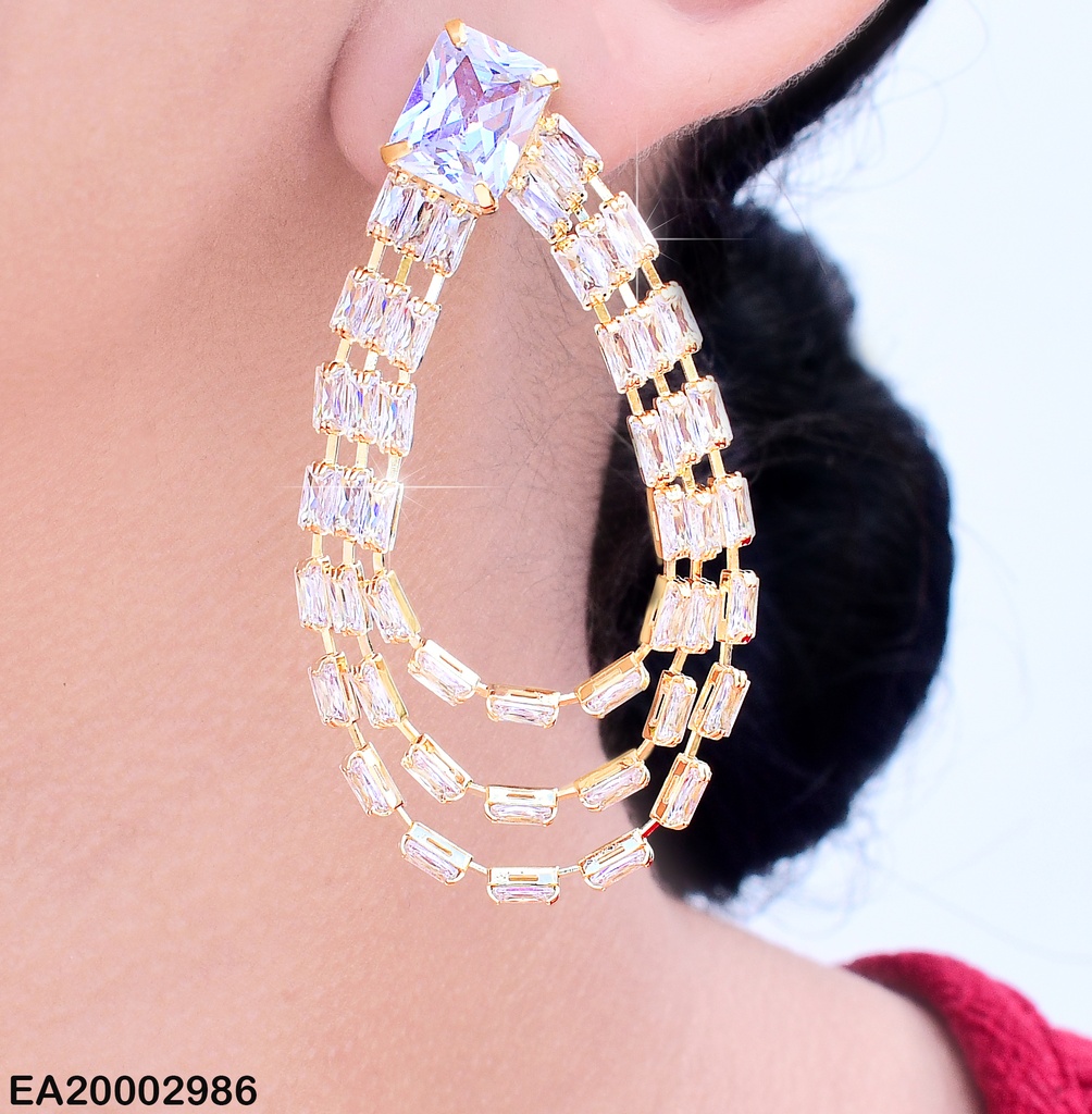 ARETES CROQUI GOTA ZIRC C/ZIRC.RECTANGULAR EE1099-132