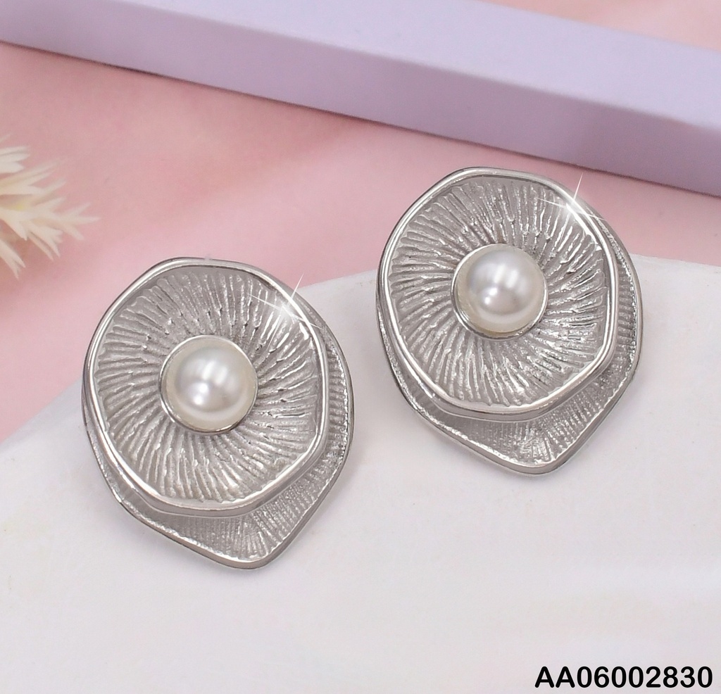 ARETES RD OJO C/PERLA CENTRO EA835-1