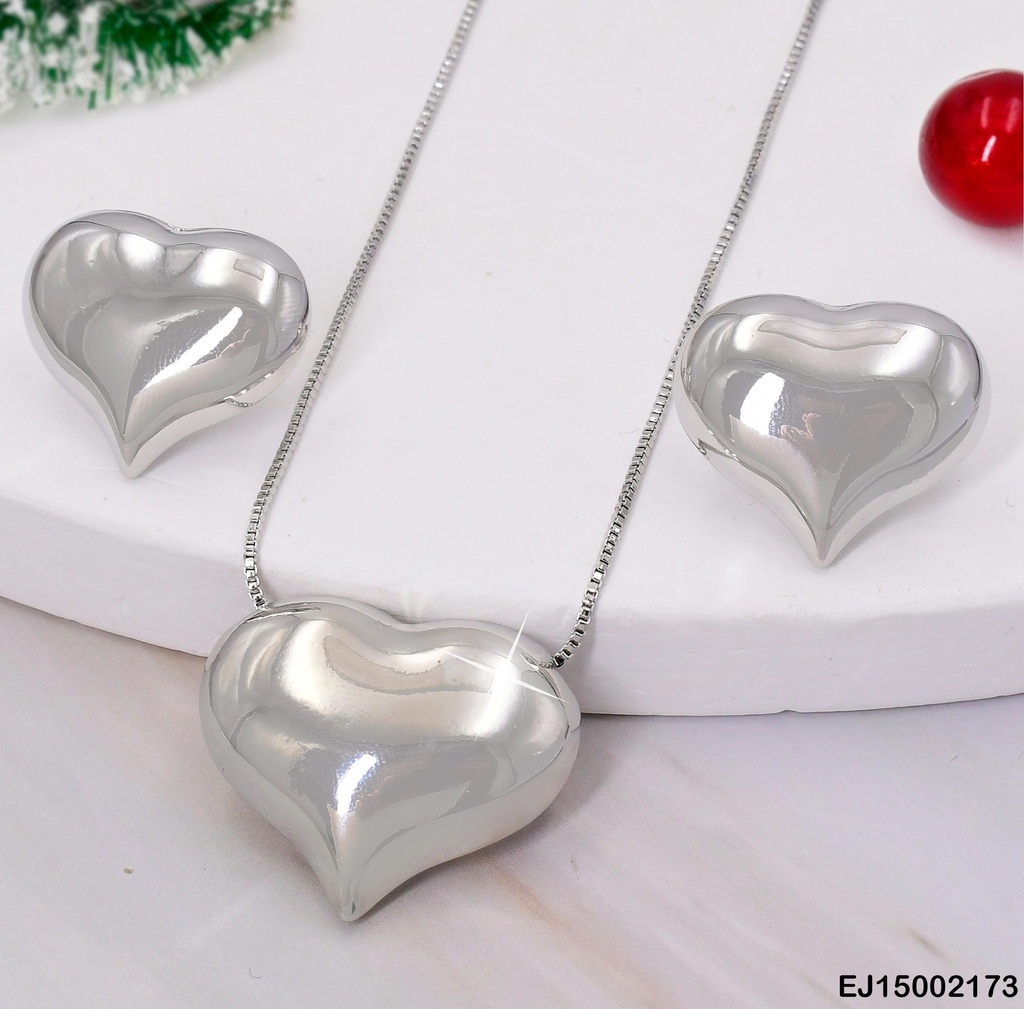 JUEGO PLAT.  CORAZON INFLADO/ DIJE ATRAVESADO SE510-9