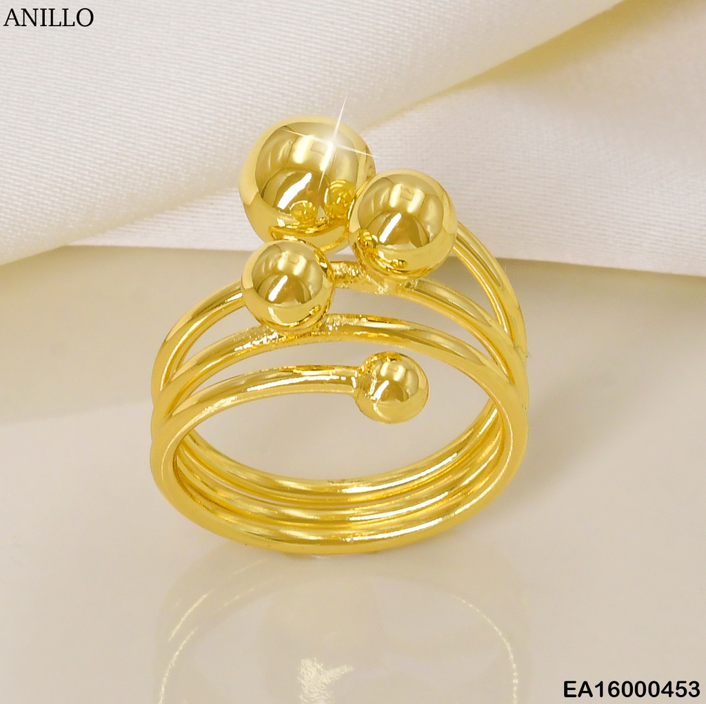 ANILLO DOR (4) PELOTAS DIFERENTE TAMAÑO K4614-672