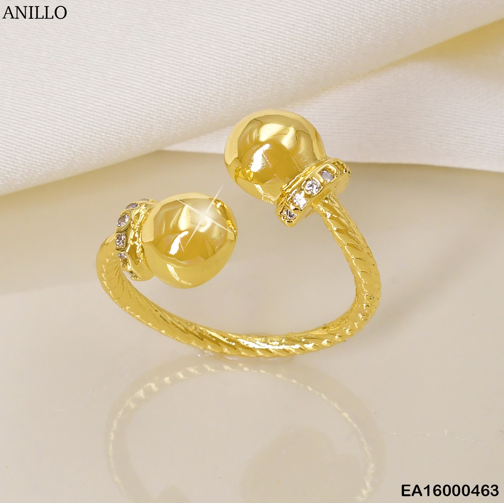 ANILLO DOR AJUSTABLE 2 MEDIA PELOTA ENCONTRADAS K4109-672