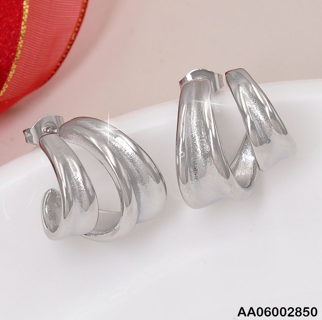ARETES PLAT DOBLE"C" PQ/MED KE114348
