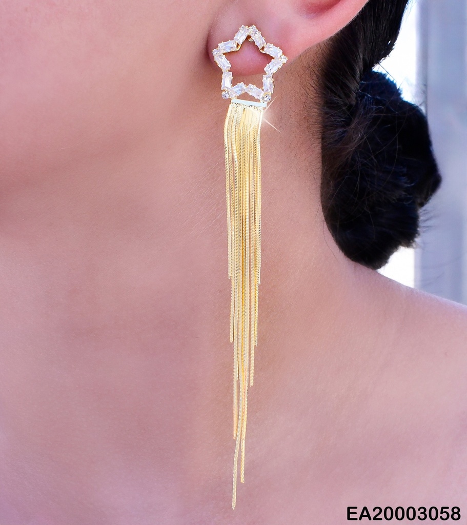 ARETES LARGOS CROQUI ESTRELLA ZIRC RECT. / COLGANTES EE1174-132