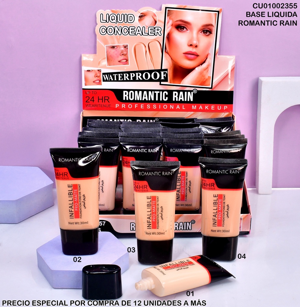 BASE LIQUIDA ROMANCTIC RAIN INFALLIBLE R1157