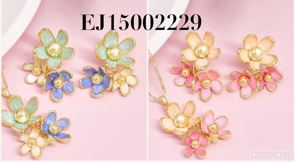 JUEGO DOR 3 FLORES COL SURT CENTRO DOR K2249-212