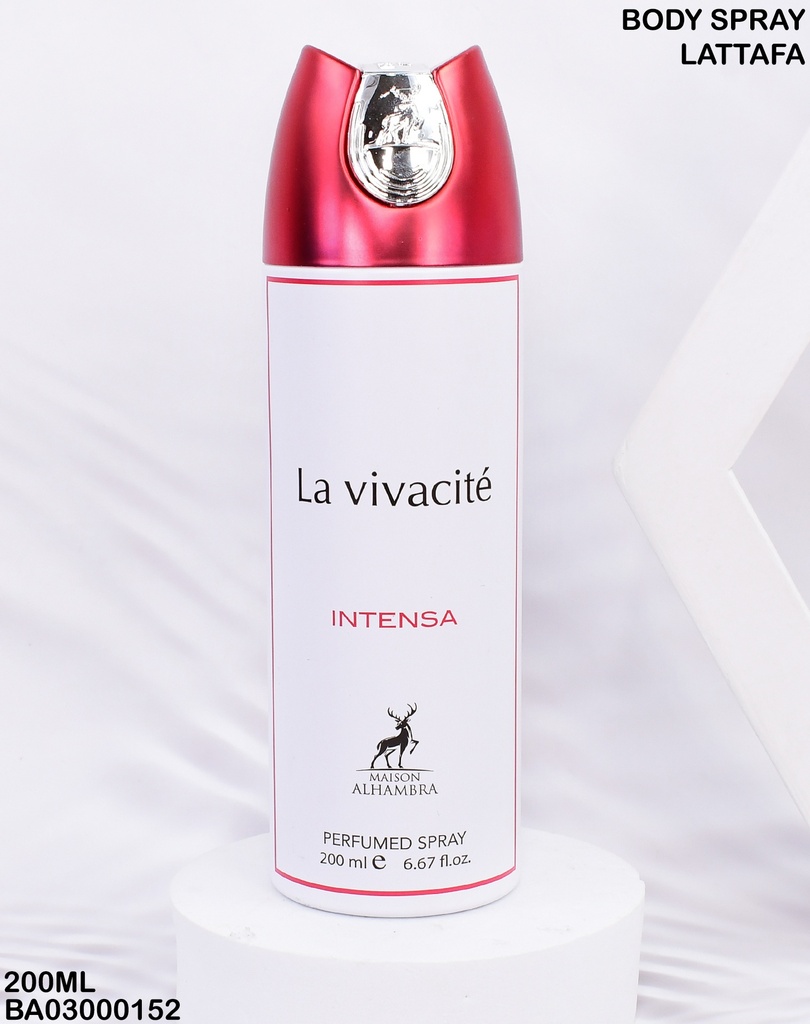 BODY SPRAY LA VIVACITE INTENSA 200ML MAISON ALHAMBRA
