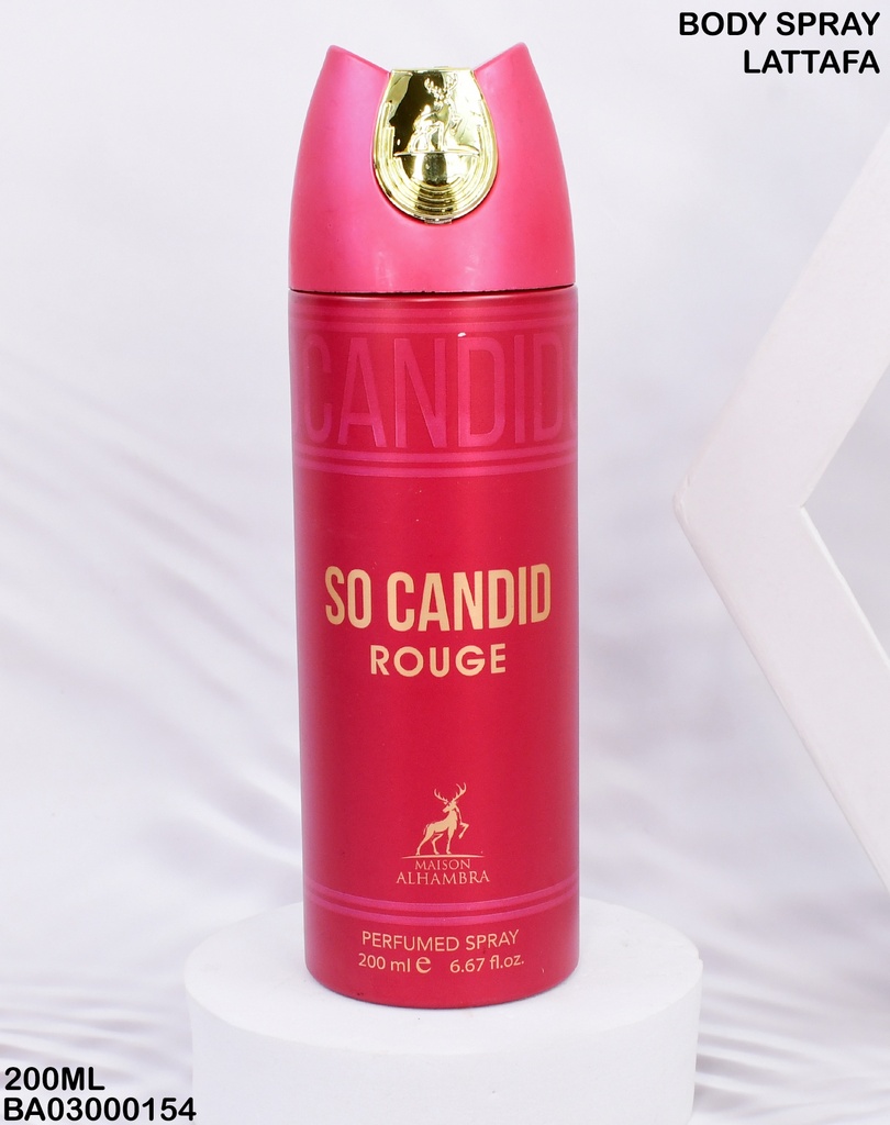 BODY SPRAY SO CANDID ROUGE MAISON ALHAMBRA 200ML