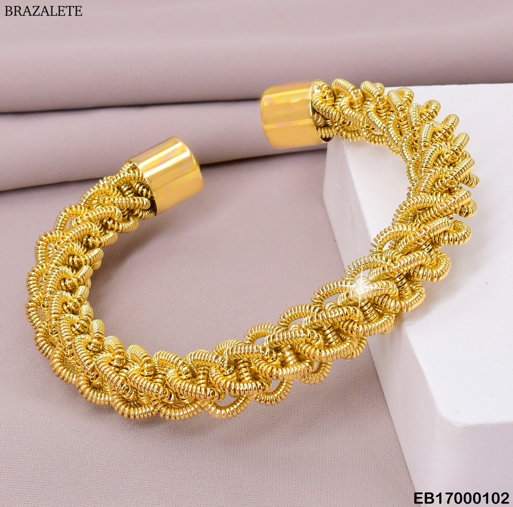 BRAZALETE DOR. AJUSTABLE  ENTRELAZADOS K4362-212