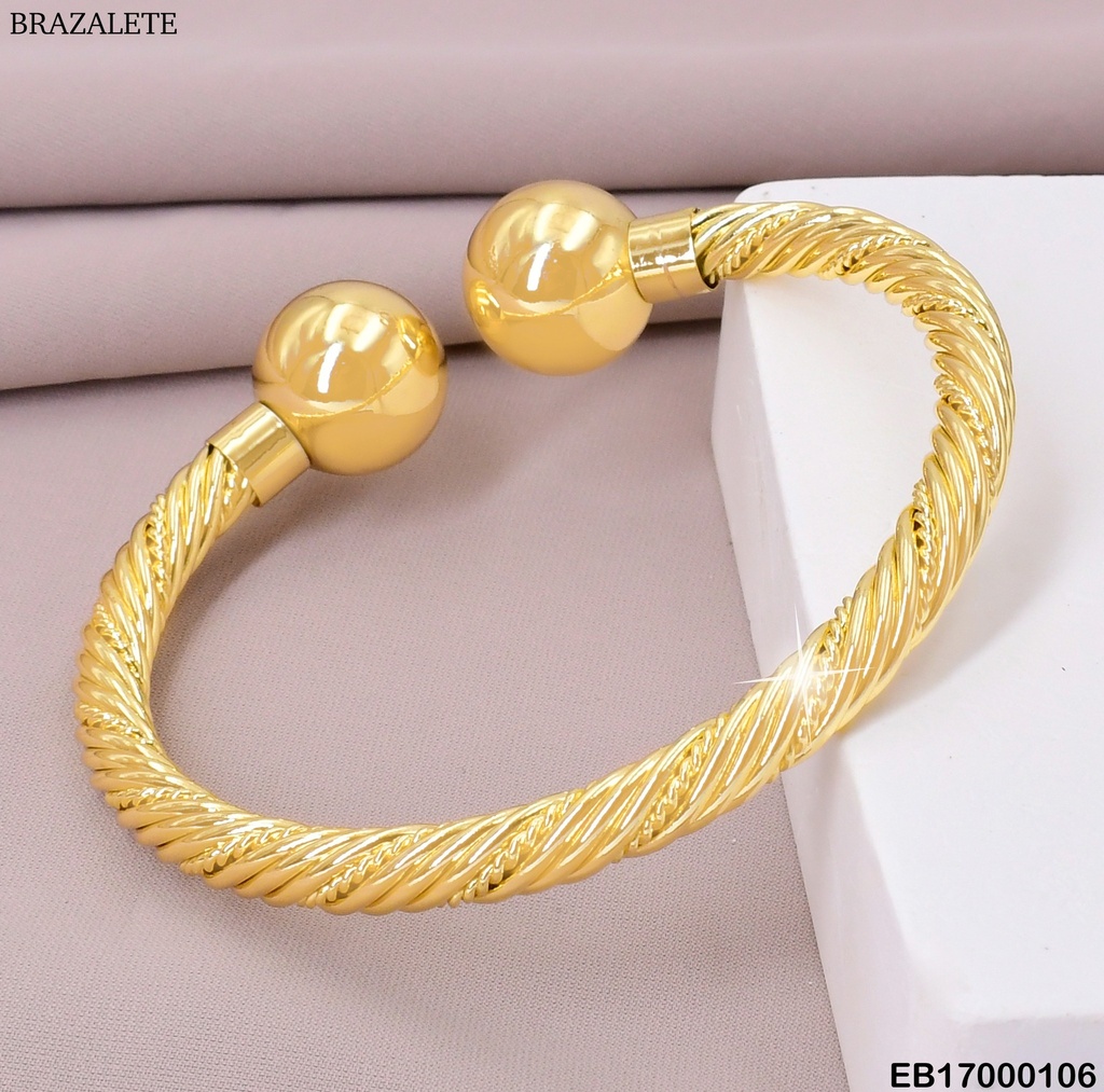 BRAZALETE AJUSTABLE DOR  / PELOTAS EXTREMOS K4360-212 K4078-672
