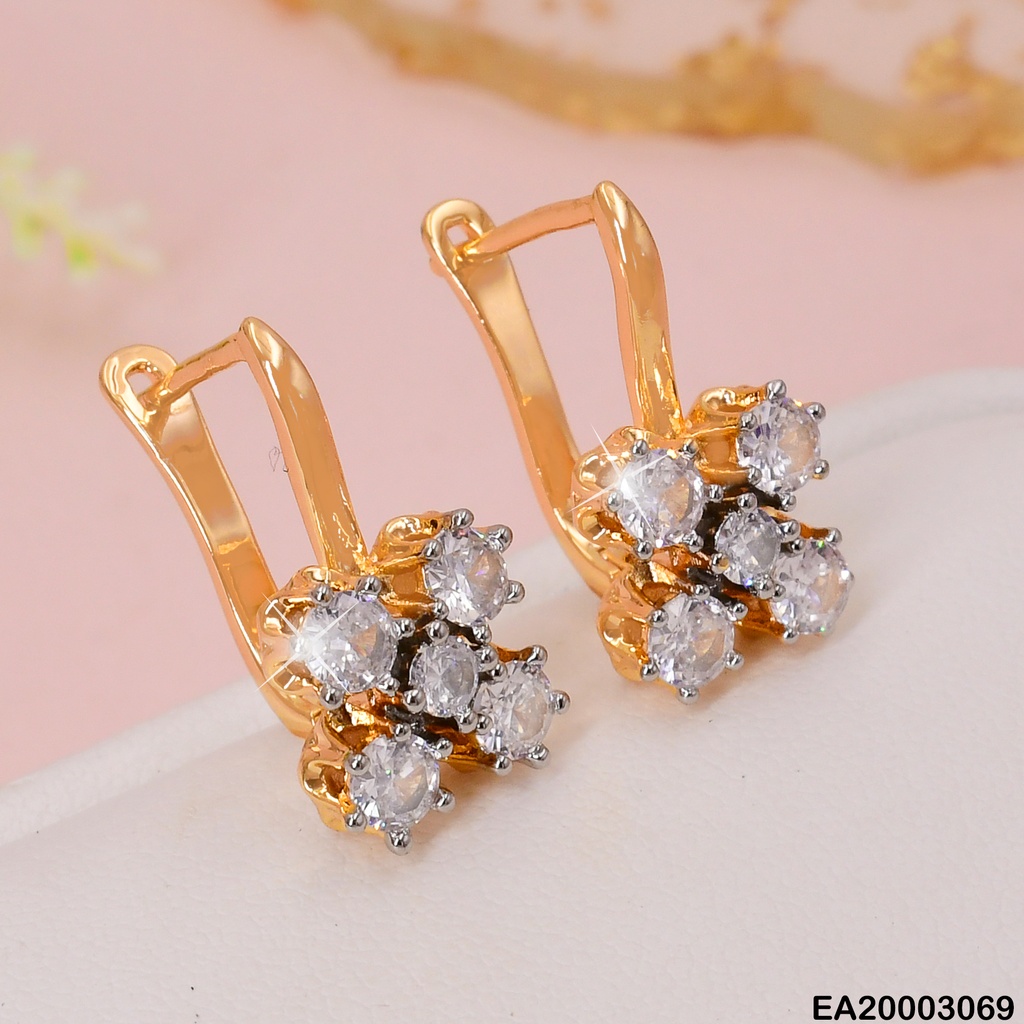 ARETES HUGGIES FLOR ZIRCONIAS EE1694-291