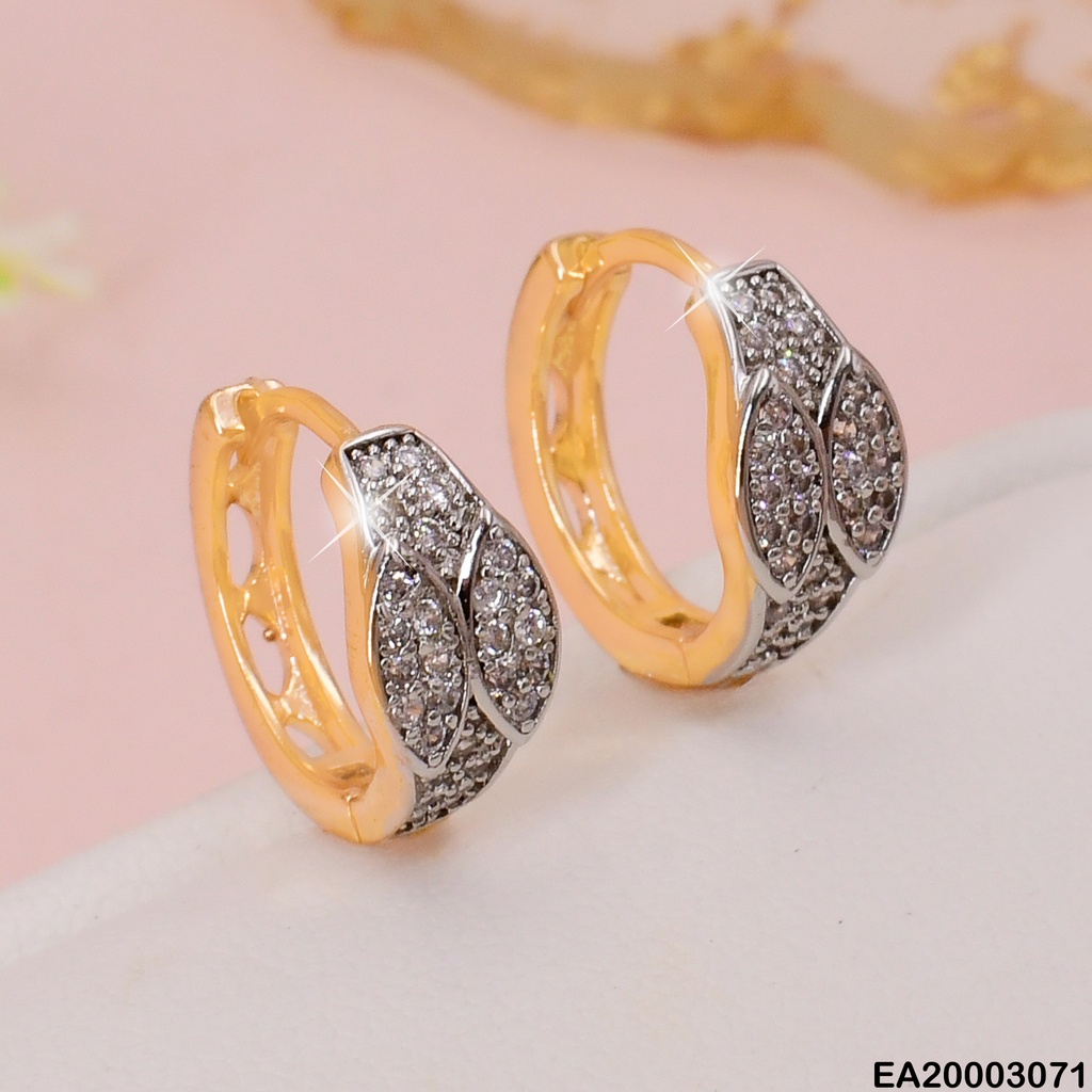 ARETES HUGGIES OVALO ZIRCONIAS EE1696-291