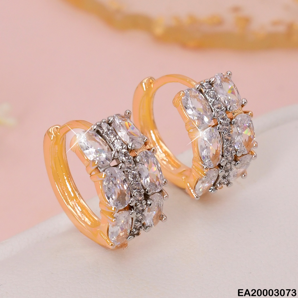 ARETES HUGGIES RECTANGULO VERT.ZIRCONIAS EE1643-291