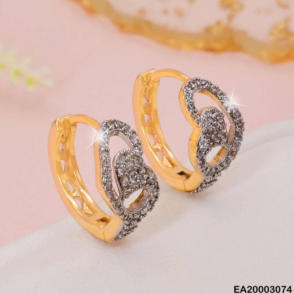 ARETES HUGGIES CORAZON ZIRC. VERTICAL EE1656-291