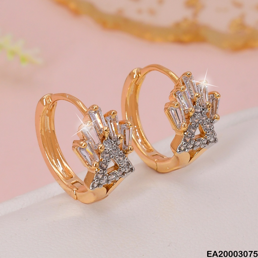 ARETES HUGGIES TRIANGULO ZIRCONIAS EE1658-219