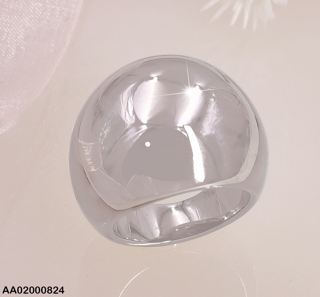 ANILLO PLATEADO ONDULADO PARTE SUPERIOR KR110665-K