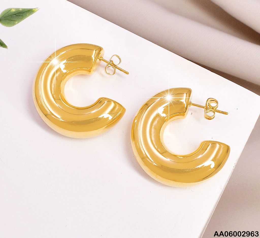 ARETES "C" INFLADO PUNTEADAS LATERALES 30MM KE112512