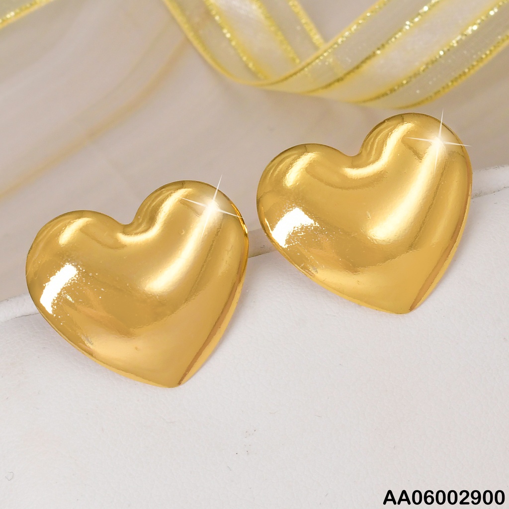 ARETES CORAZON LISOS DORADOS EA761-270