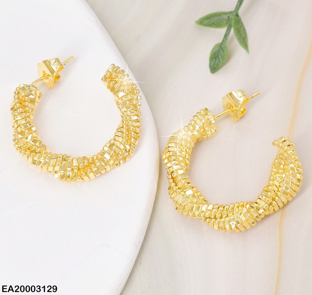 ARETES DOR "C" TORNEADA EE915-3