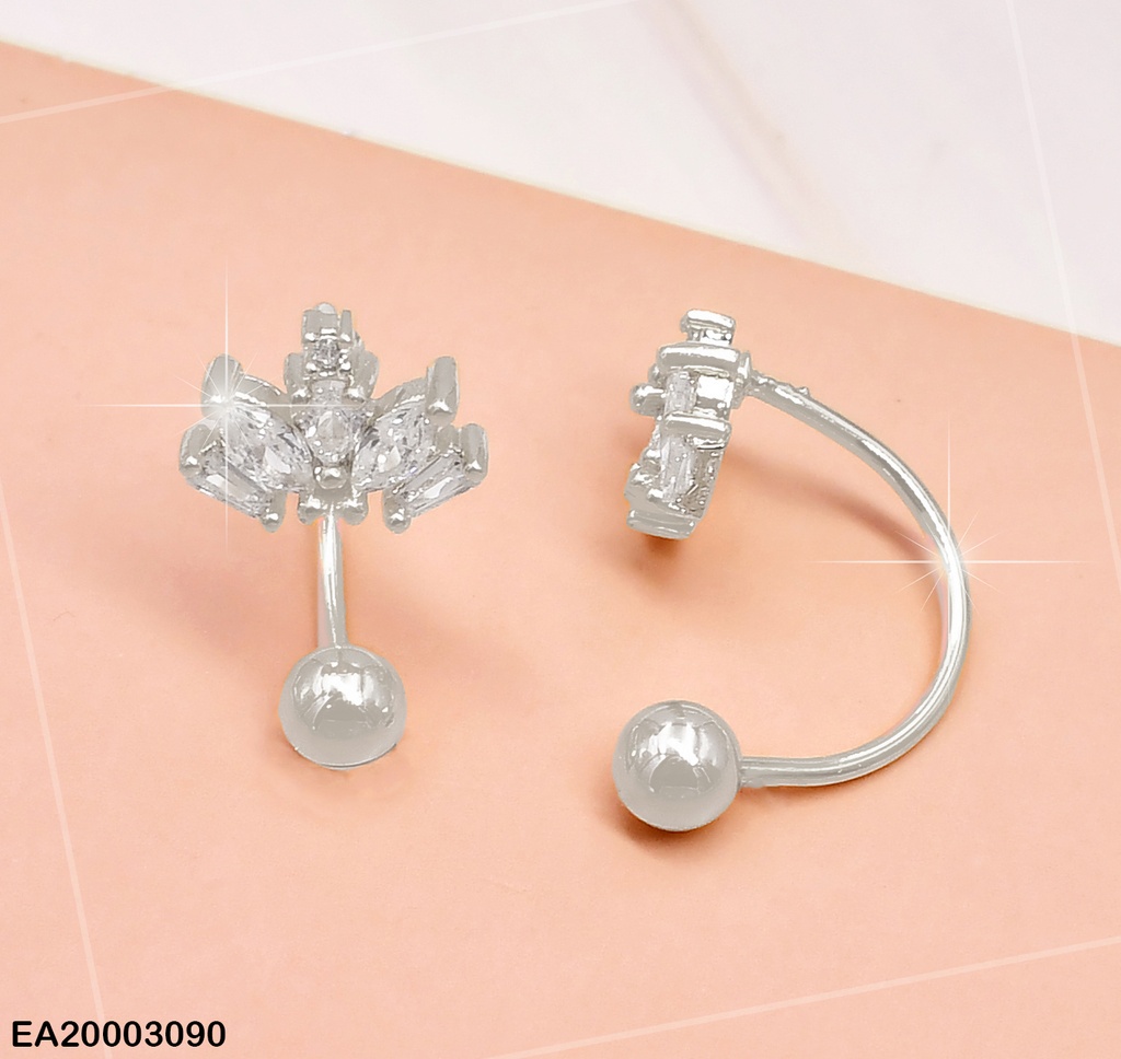 ARETES PLAT.TELEFONO CORONA ZIRCONIA-PELOTITA EE960-3