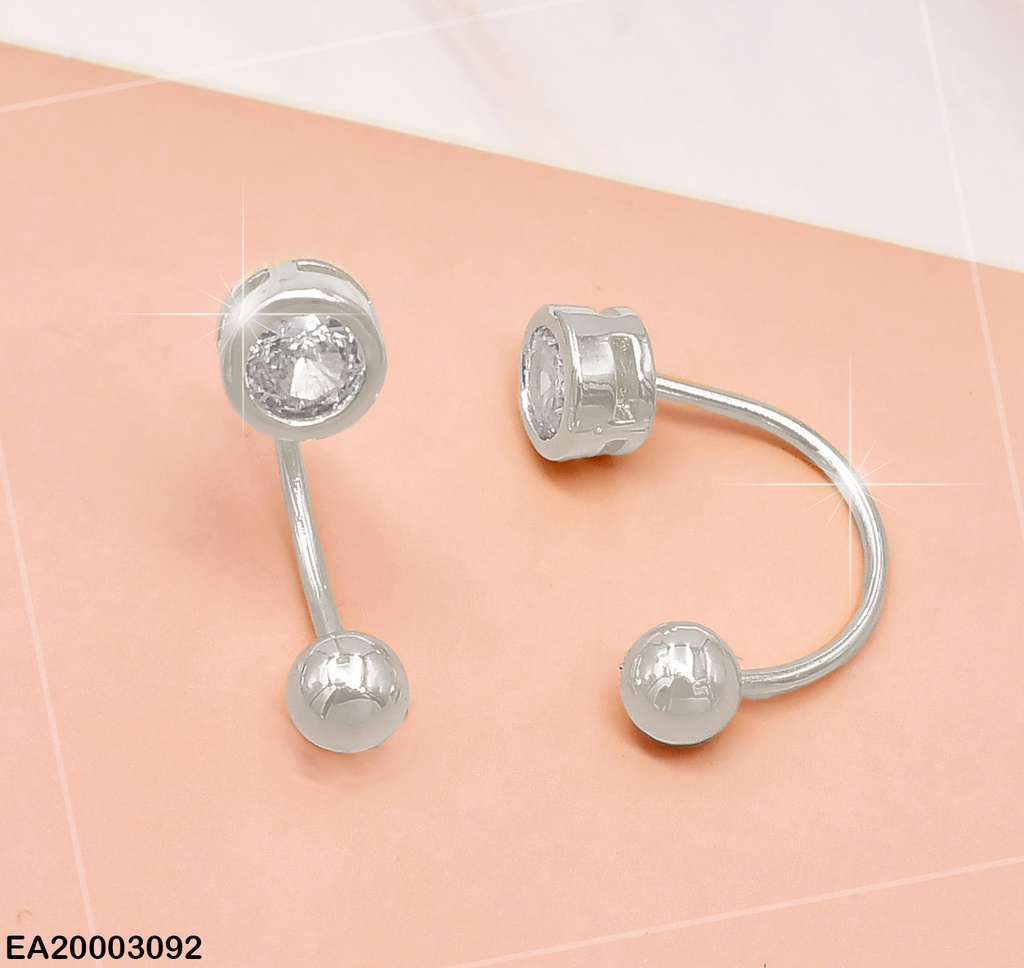 ARETES PLAT. TELEFONO ZIRCONIA RD-PELOTITA EE962-3