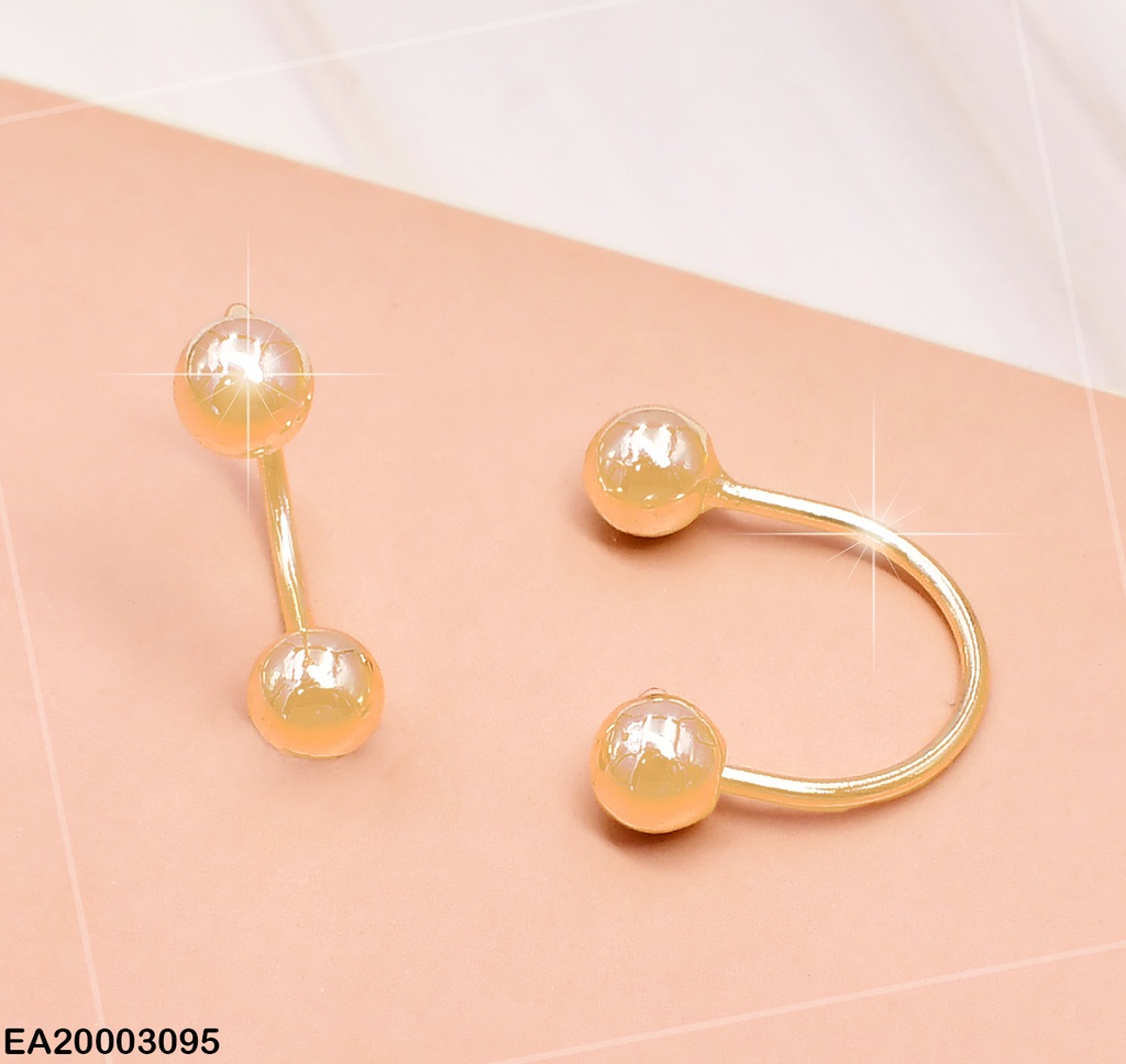 ARETES TELEFONO 2 PELOTITAS EE969-3