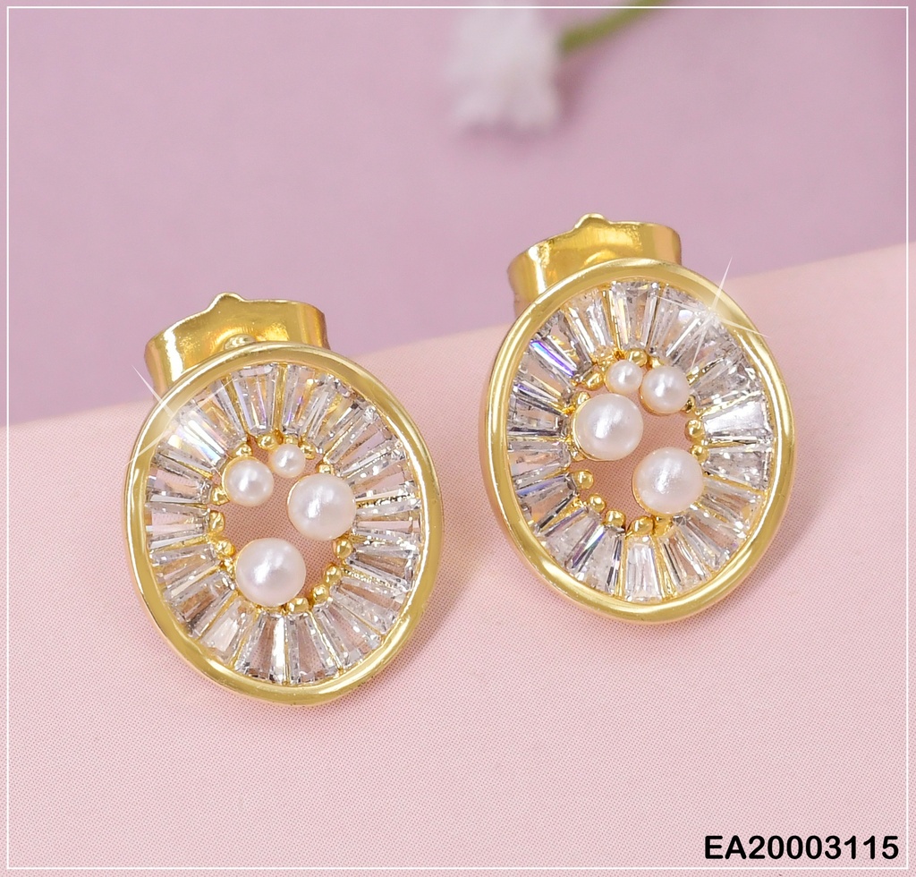 ARETES RD.ZIRCONIAS CENTRO 4 PERLAS EE1009-3