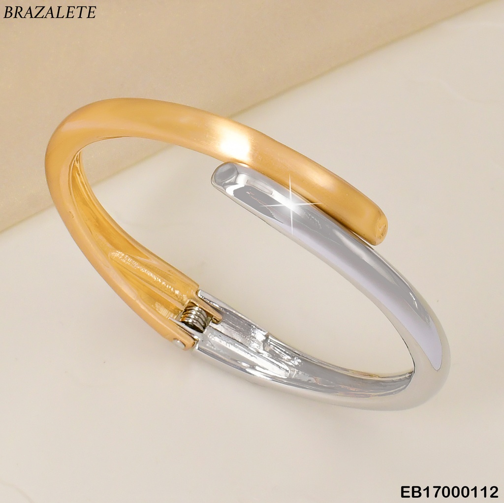 BRAZALETE FINO EXTREMOS ENCONTRADOS DOR/PLAT BE210-269