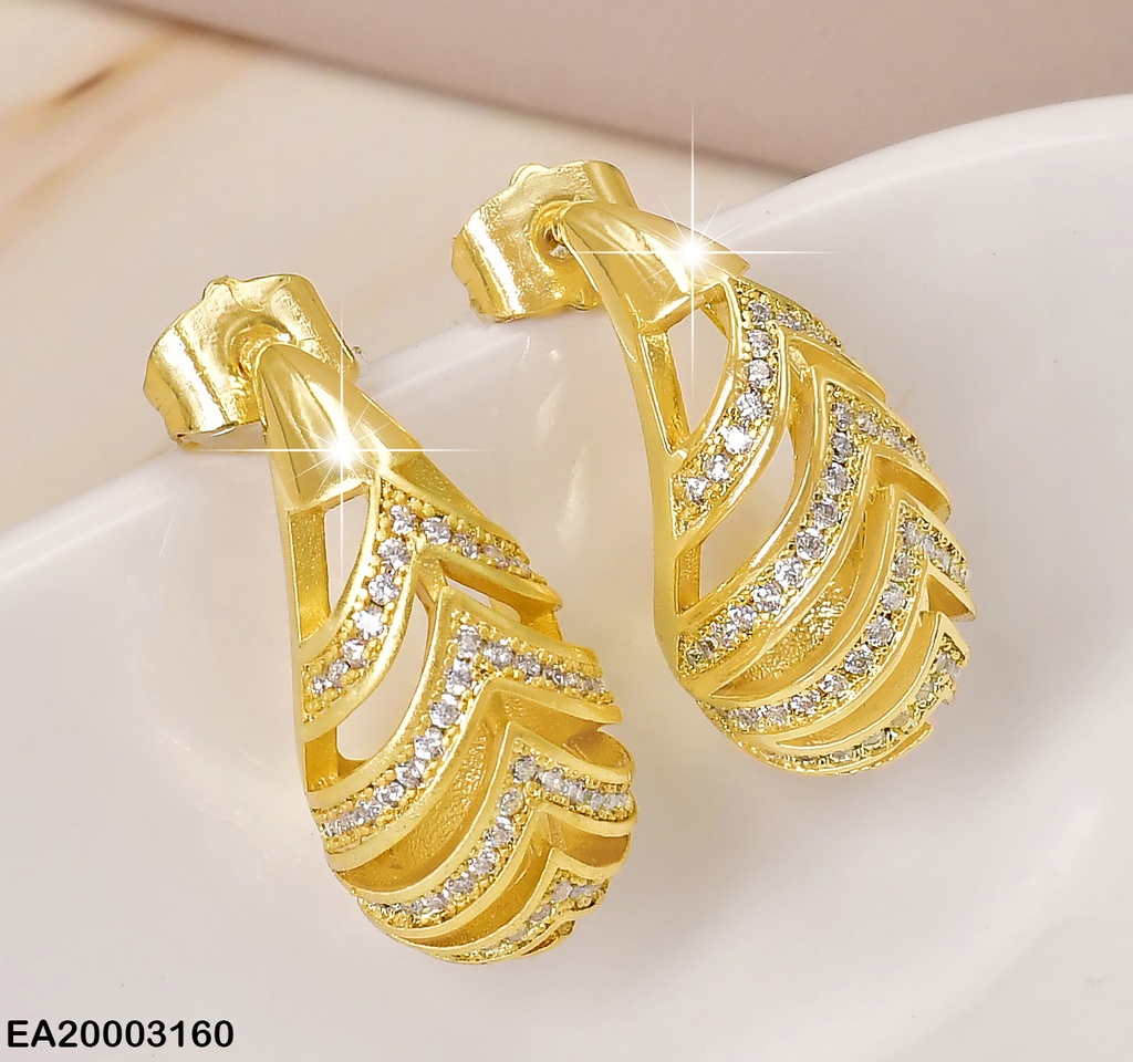 ARETES GOTA LINEAS /ZIRCONIAS EE1031-3