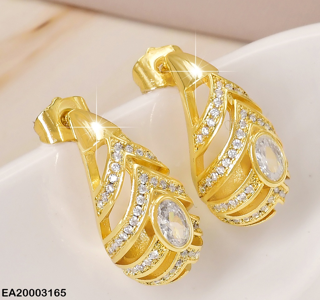 ARETES GOTAS  C/ZIRCONIA INCRUSTADA EE1039-3