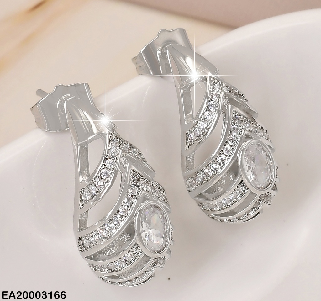 ARETES GOTAS  C/ZIRCONIA INCRUSTADA EE1040-3