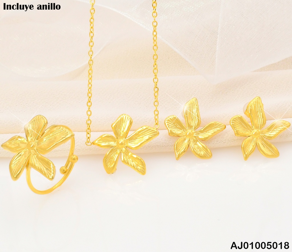 JUEGO FLOR 5 PETALOS IRREGULARES C/ANILLO SA533-45 K6899-466