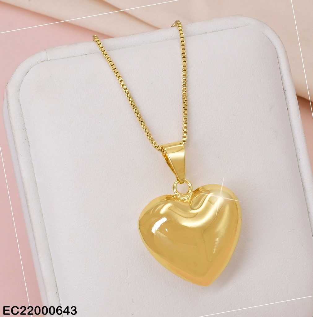 CADENA DOR CORAZON INFLADO F5091-334