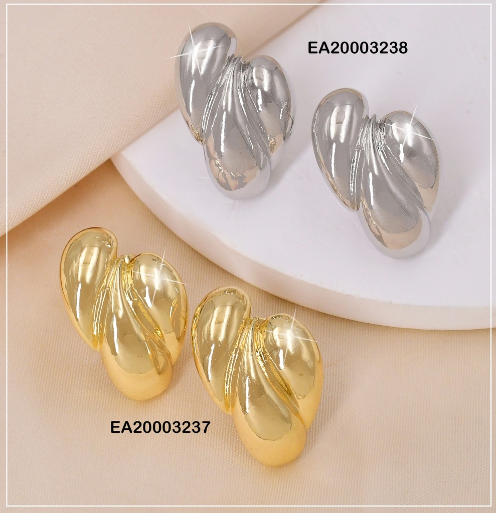 ARETES PLAT 3 GOTAS DIRECCIONES OPUESTAS  F4132-212