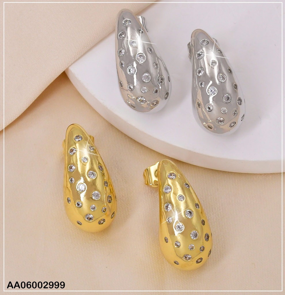 ARETES  GOTA GR ZIRC CRISTAL  COL SURT. F4818-666