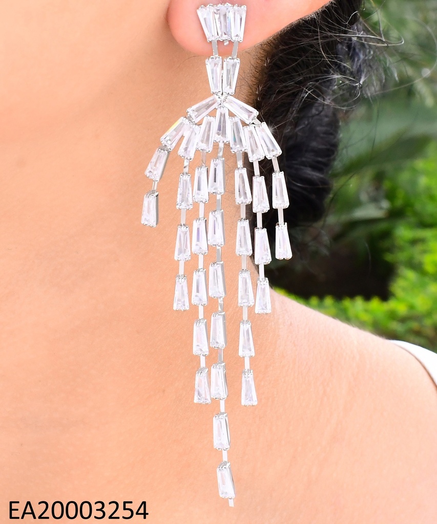 ARETES PLAT LLUVIA 7 LINEAS EE1104-132