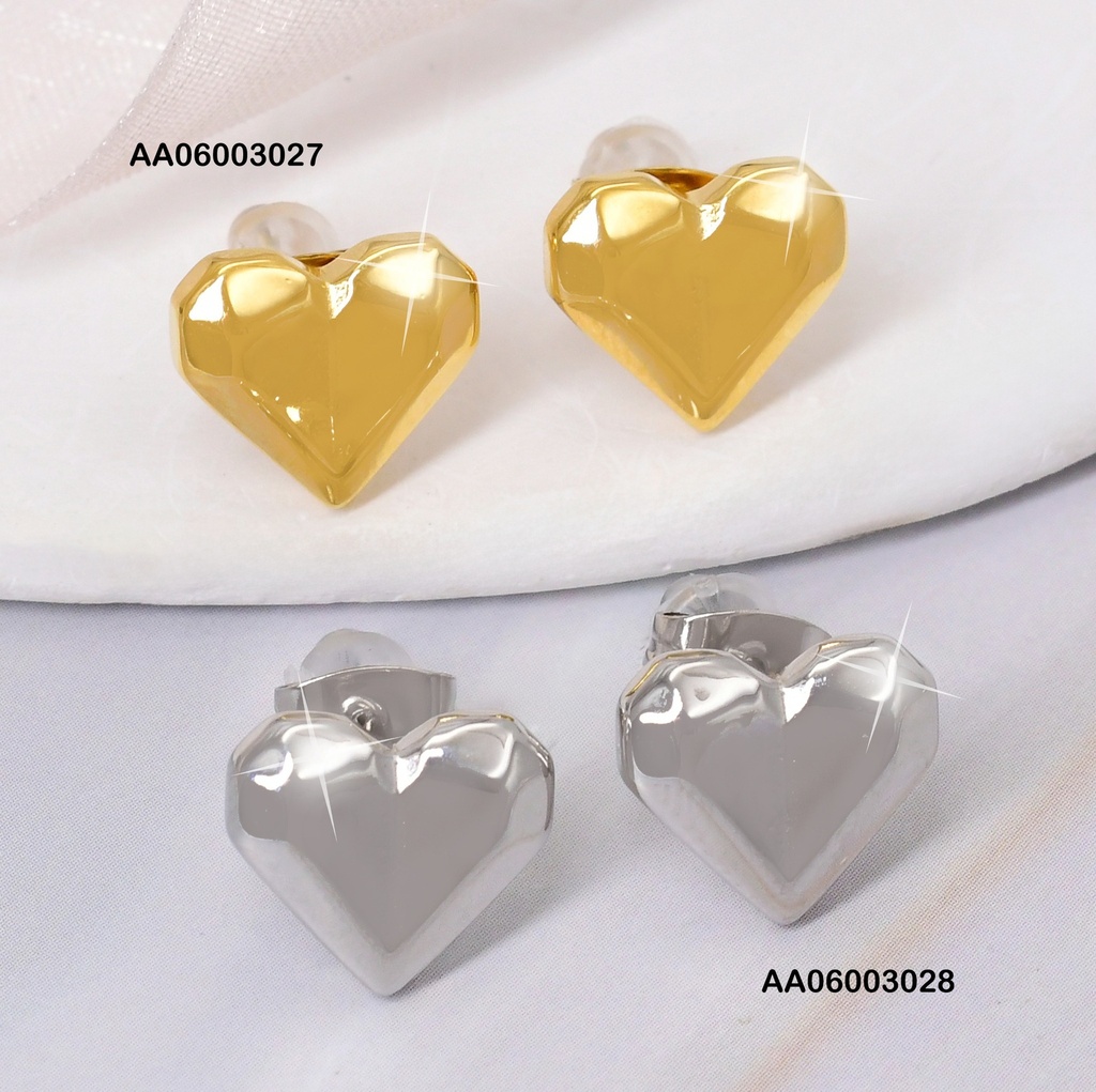 ARETES PLAT CORAZON PEQ. KE114628