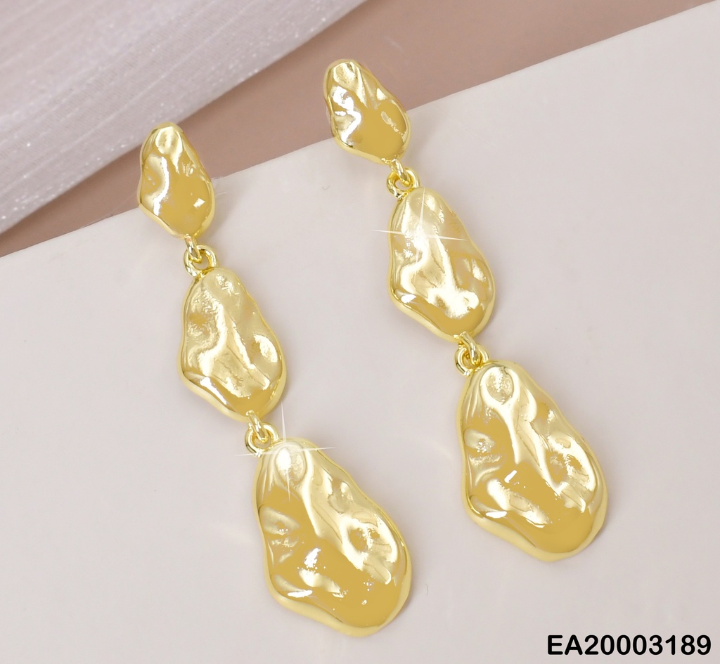 ARETES COLGAR 3 OVALOS IRREGULARES VERTICALES EE1616-284