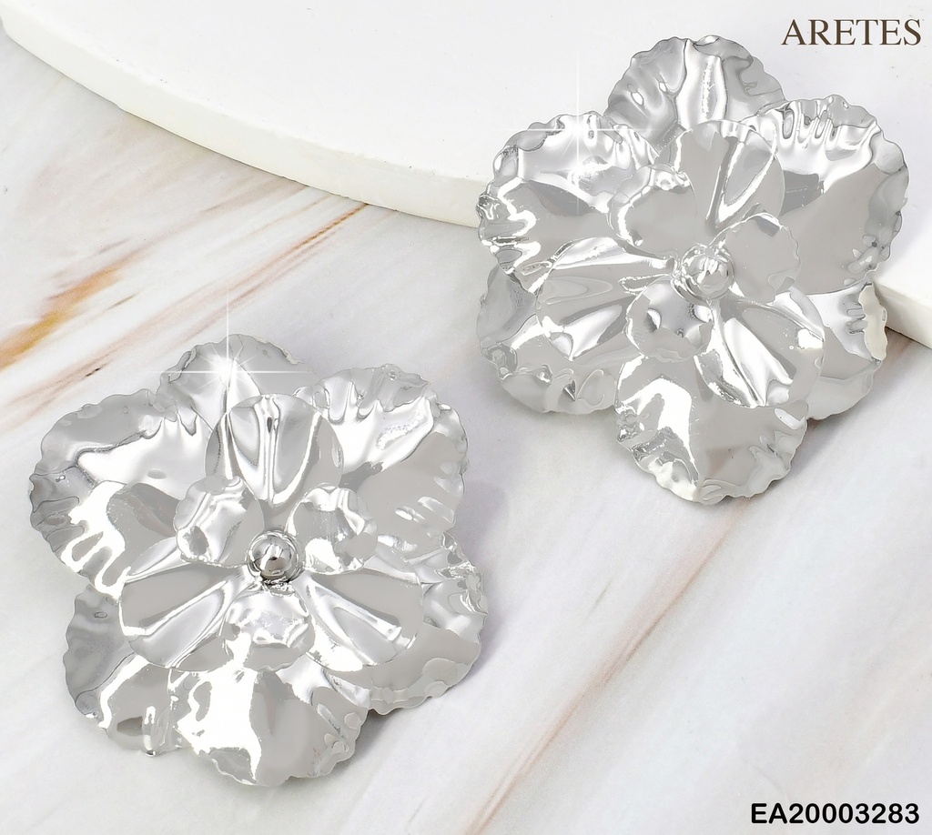 ARETES PLAT 4 NIVELES DE PETALOS EE858-9