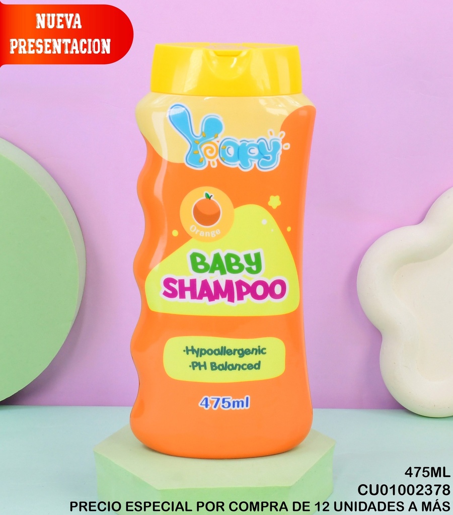 BABY SHAMPOO YOPY NARANJA 475ML