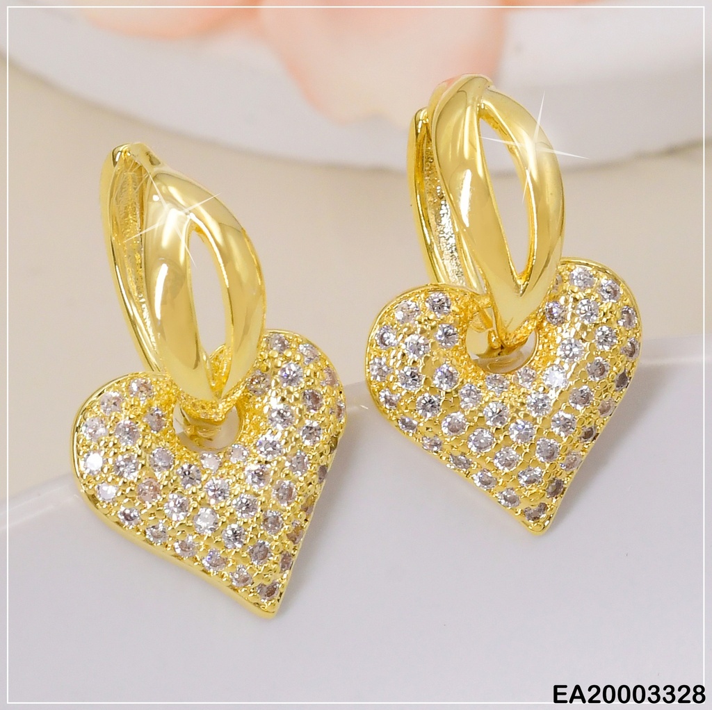 ARETES ARGOLLAS DORADAS CORAZON ZIRC. EE1280-132