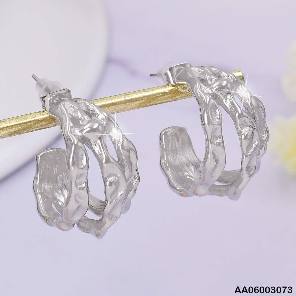 ARETES PLAT. TRIPLE "C" CORRUGADOS KE112704