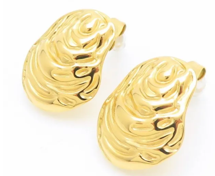ARETES DOR OVALADOS BASE IRREGULAR KE113742