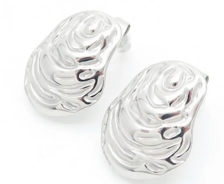 ARETES PLAT OVALADOS BASE IRREGULAR KE113741