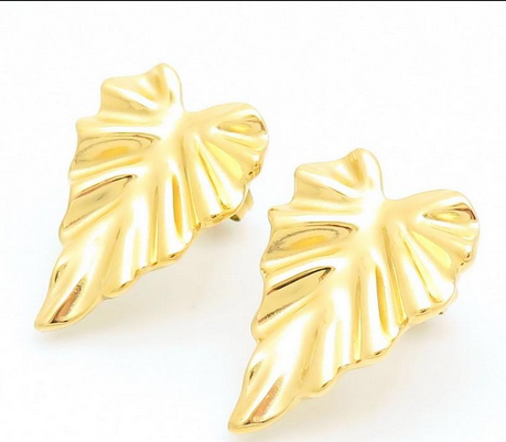 ARETES DOR HOJA KE114379