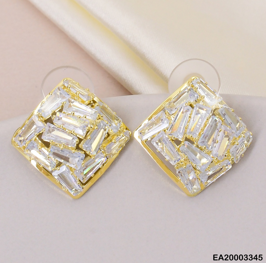 ARETES DOR ROMBO ZIRC RECT. EE1598-169