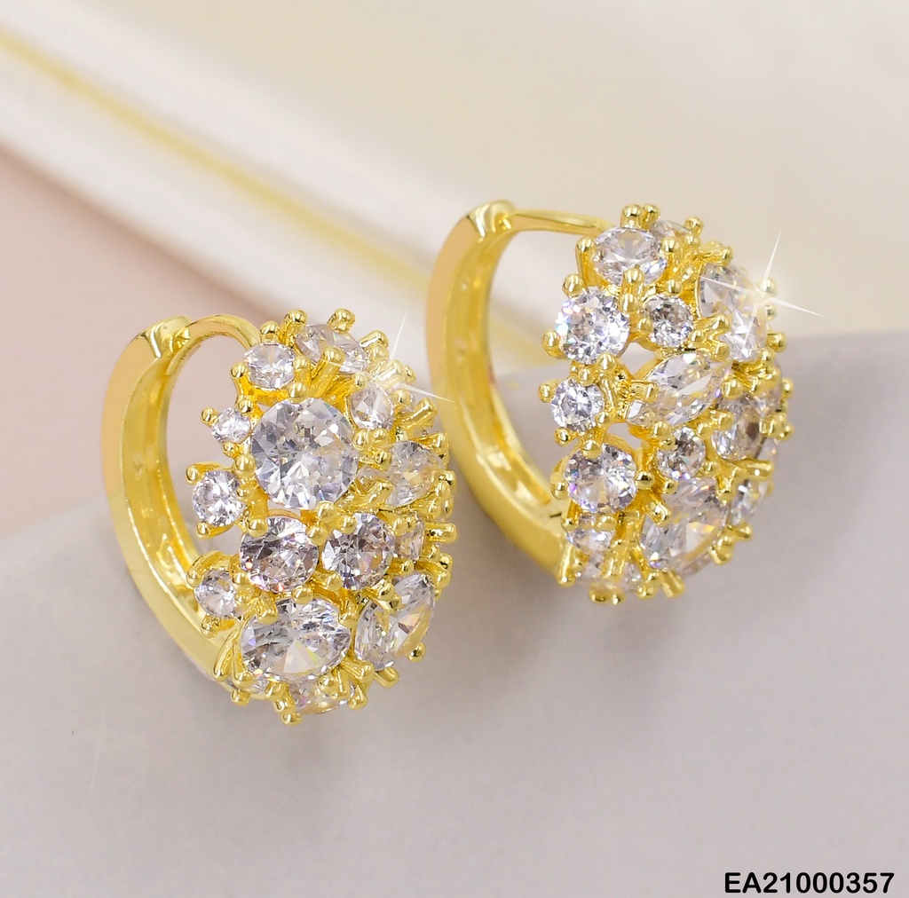 ARGOLLAS DOR OVALO ZIRC RD EE947-3