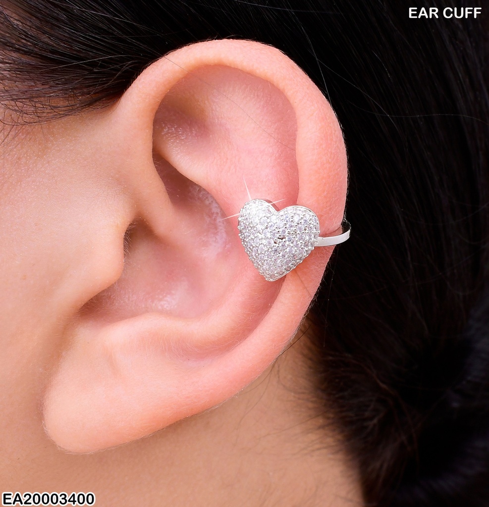 ARETES EAR CUFF PLAT CORAZON ZIRC. EE1710-294